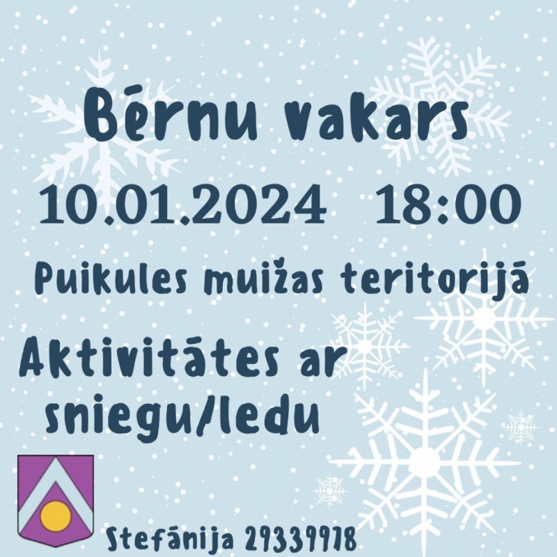 Bērnu vakars Puikules muižas teritorijā