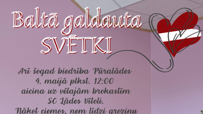 balta galdauta svetki