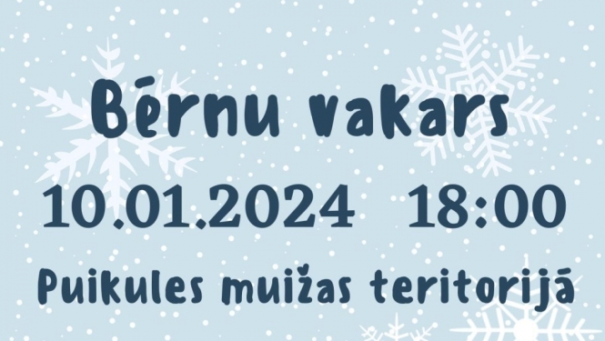 Bērnu vakars Puikules muižas teritorijā