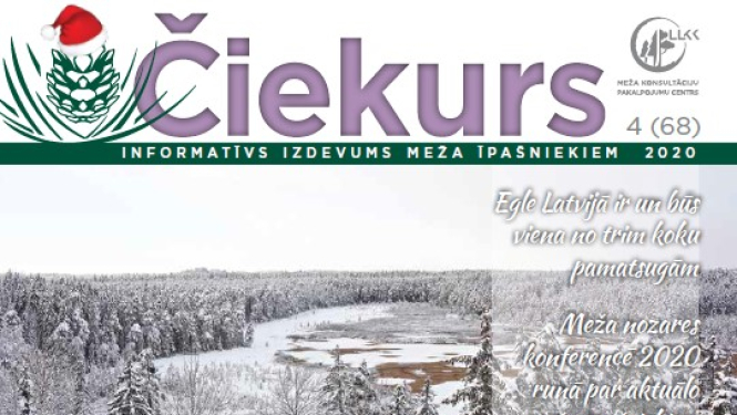 LLKC Mežu konsultāciju pakalpojumu centrs ir sagatavojis ziemas informatīvo izdevumu meža īpašniekiem „Čiekurs”