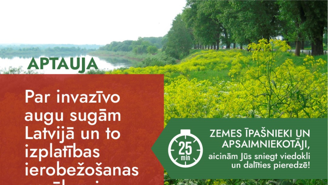 Invazīvo augu sugu aptauja