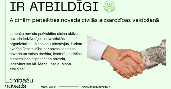 Limbažnieki aicināti iesaistīties novada civilās aizsardzības stiprināšanā