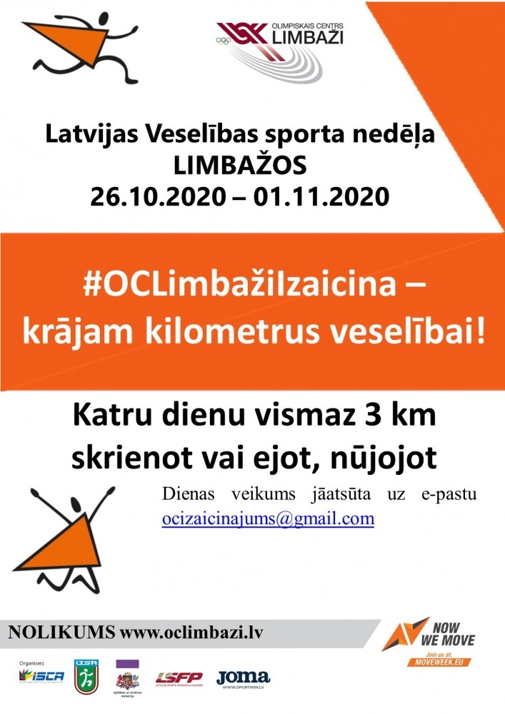 Latvijas Veselības sporta nedēļa Limbažos 26.10.2020 – 01.11.2020
