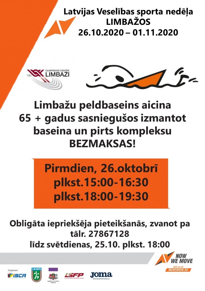 Latvijas Veselības sporta nedēļa Limbažos 26.10.2020 – 01.11.2020