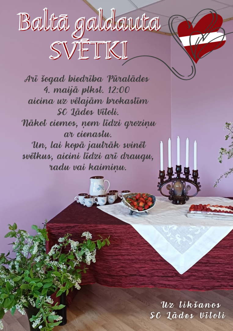 balta galdauta svetki