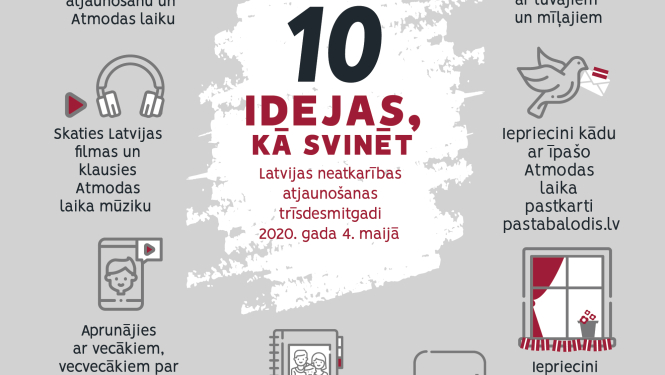 10 idejas, kā svinēt Latvijas neatkarības atjaunošanas trīsdesmitgadi 4. maijā