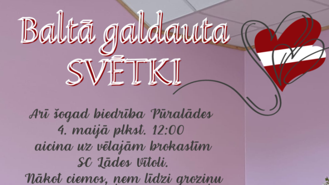 balta galdauta svetki
