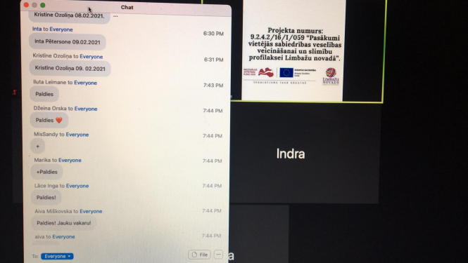 Turpinām vingrot kopā ar fizioterapeiti Elīnu Valeini ZOOM platformā!