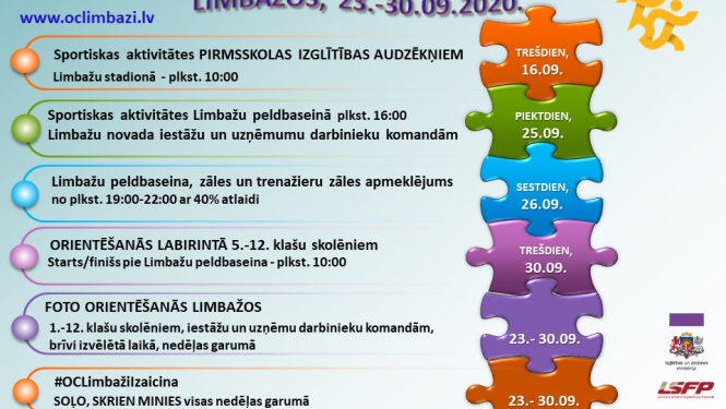 Eiropas Sporta nedēļa 2020 #PIECELIES UN PIECEL CITUS!