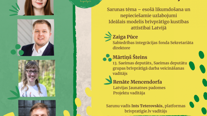 Notiks NVA sarunu cikla “Sarunas dzīvajā! brivpratigie.lv” otrā tiešraide