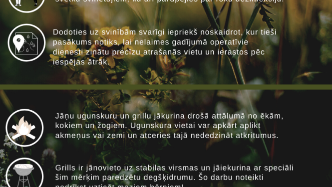 VUGD Līgo svētku brīvdienās aicina atcerēties par drošību!