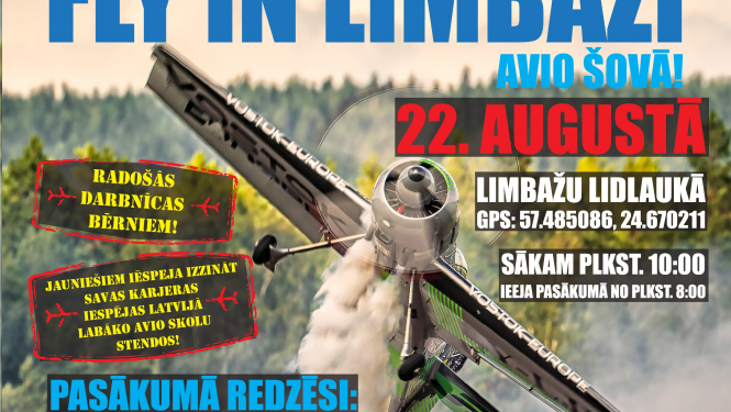 Laipni lūgti avio šovā "Fly In Limbaži"!
