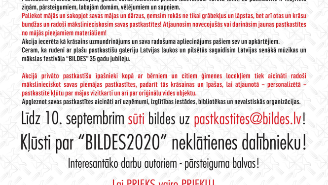 Aicinājums piedalīties akcijā “ApGLEZNO un noBILDĒ arī Tu savu pastkastīti!”