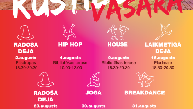 Augustā Kustību vasara piedāvā plašu deju nodarbību klāstu!