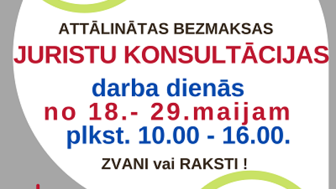 Bezmaksas attālinātas juristu konsultācijas