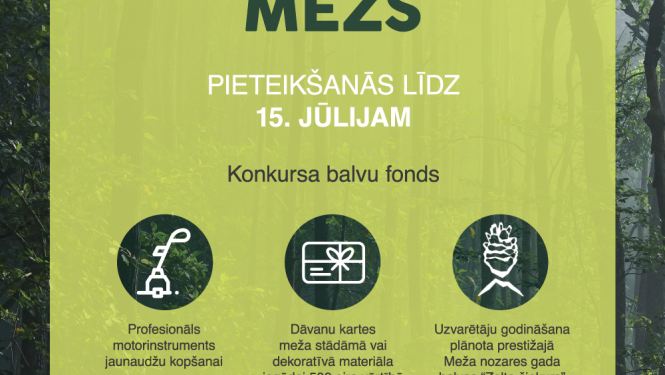 Izsludināta pieteikšanās konkursam “Sakoptākais mežs 2020”