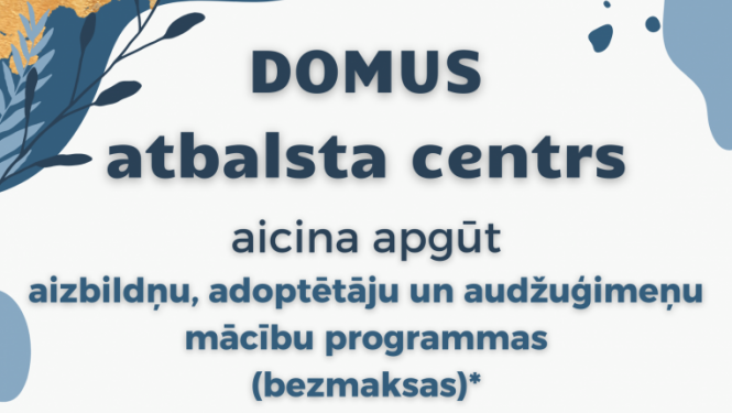 DOMUS atbalsta centra aicina apgūt aizbildņu mācību programmas