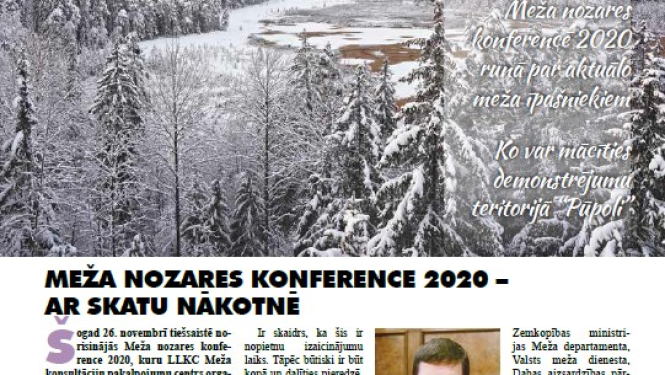 LLKC Mežu konsultāciju pakalpojumu centrs ir sagatavojis ziemas informatīvo izdevumu meža īpašniekiem „Čiekurs”