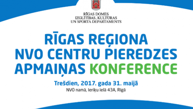 Pieredzes apmaiņas konferencē tiksies Rīgas reģiona nevalstisko organizāciju un pašvaldību pārstāvji