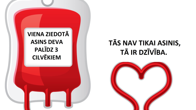 4.februārī Valsts asinsdonoru centrs dosies izbraukumā uz Limbažu kultūras namu