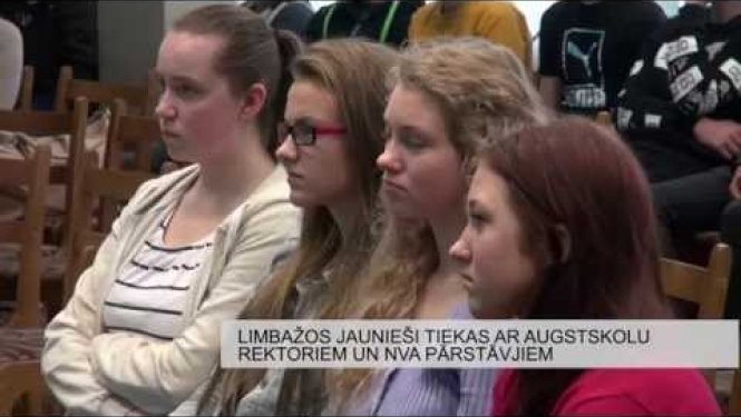 Limbažos jaunieši tiekas ar augstskolu rektoriem