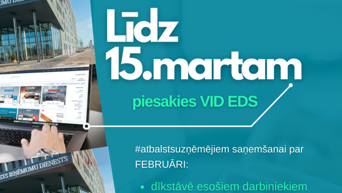 Līdz 15. martam uzņēmēji var pieteikties valsts atbalstam par februāri