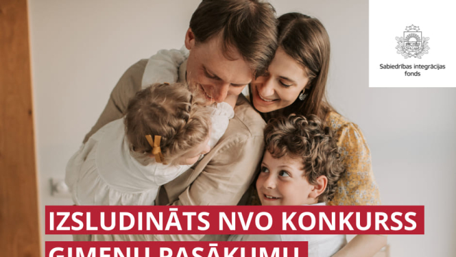 Izsludināts NVO projektu pieteikumu konkurss ģimenes pasākumu atbalstam 170 000 EUR vērtībā