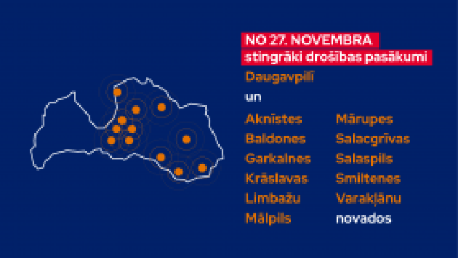 Limbažu novads starp tām pašvaldībām, kurās būs jāievēro vēl stingrāki drošības pasākumi