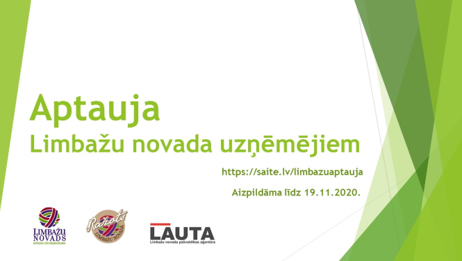Limbažu novada pašvaldības aģentūra "LAUTA" aicina uzņēmējus aizpildīt anketu par uzņēmējdarbības vidi Limbažu novadā