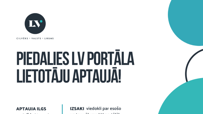 LV portāla lietotājiem! Aicinām piedalīties aptaujā