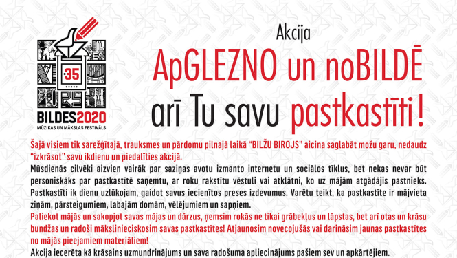 Aicinājums piedalīties akcijā “ApGLEZNO un noBILDĒ arī Tu savu pastkastīti!”
