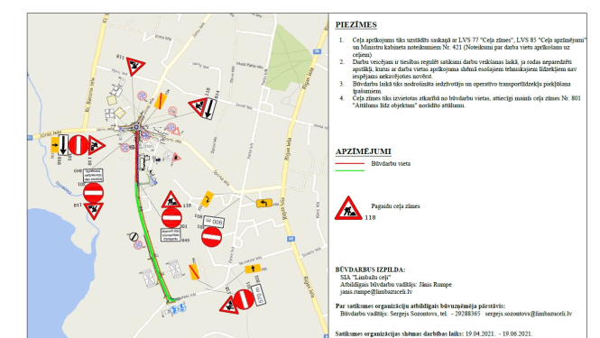 Uz laiku tiks slēgta satiksme Ievu ielas posmā no Sporta ielas līdz Ievu ielai 9b