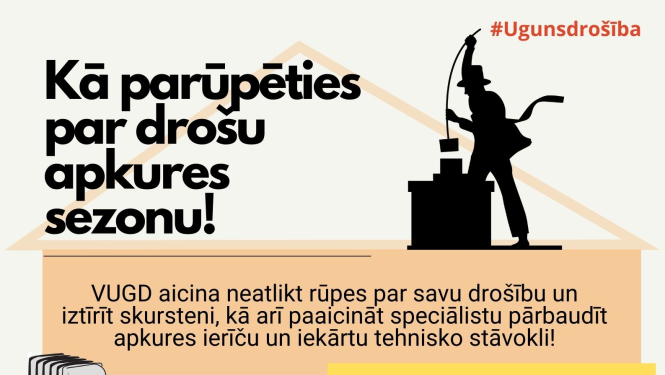 Pirms apkures sezonas parūpējies par mājokļa ugunsdrošību!