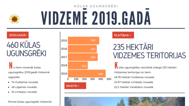 Vidzemē pērn kūlas ugunsgrēku skaits teju dubultojies