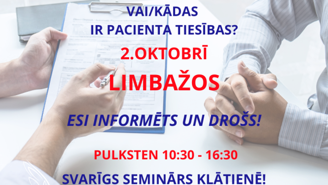 Esi informēts un drošs - seminārs Limbažos