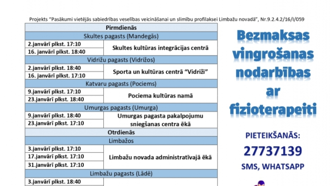 Bezmaksas vingrošana