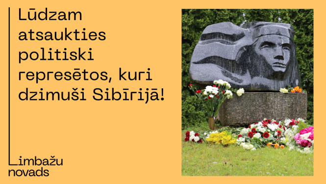 Lūdzam atsaukties politiski represētos