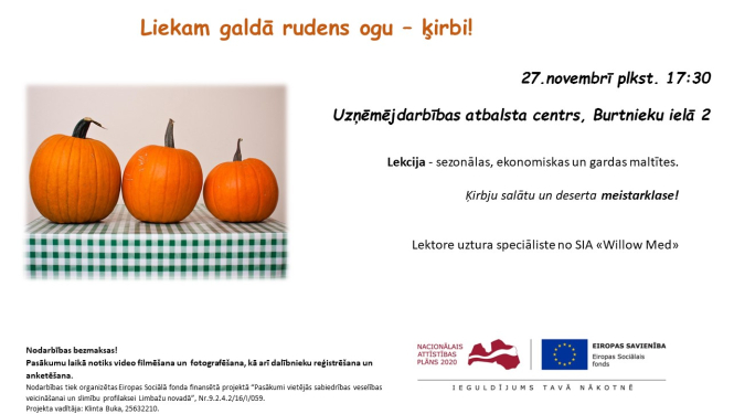 Ķirbju salātu un deserta meistarklase - liekam galdā rudens ogu ķirbi!