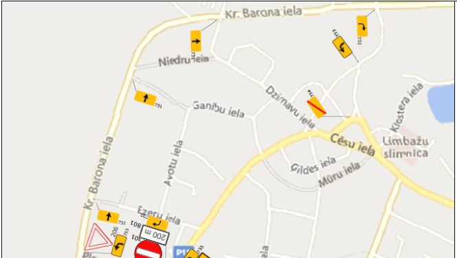 Satiksmes ierobežojumi Limbažos 19.07.-19.09.