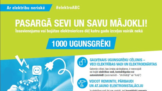 Aicina iedzīvotājus pārliecināties par īpašuma iekšējā elektrotīkla drošību