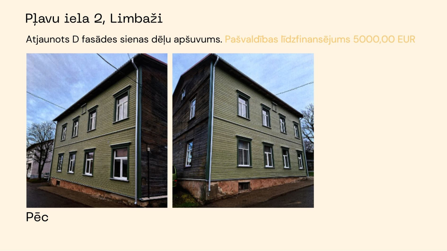 limbažu novads ēku atjaunošana