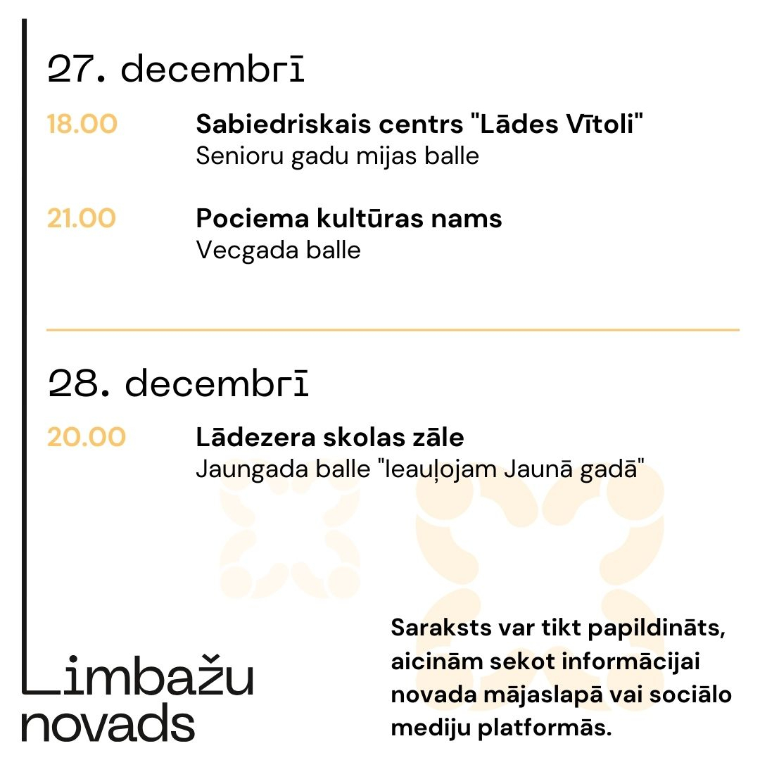 jaunā gada sagaidīšana limbažu novads