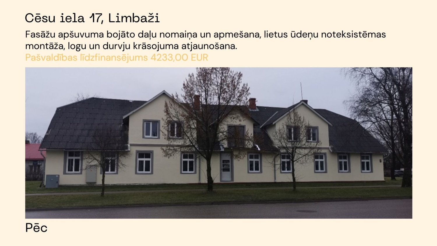 limbažu novads ēku atjaunošana
