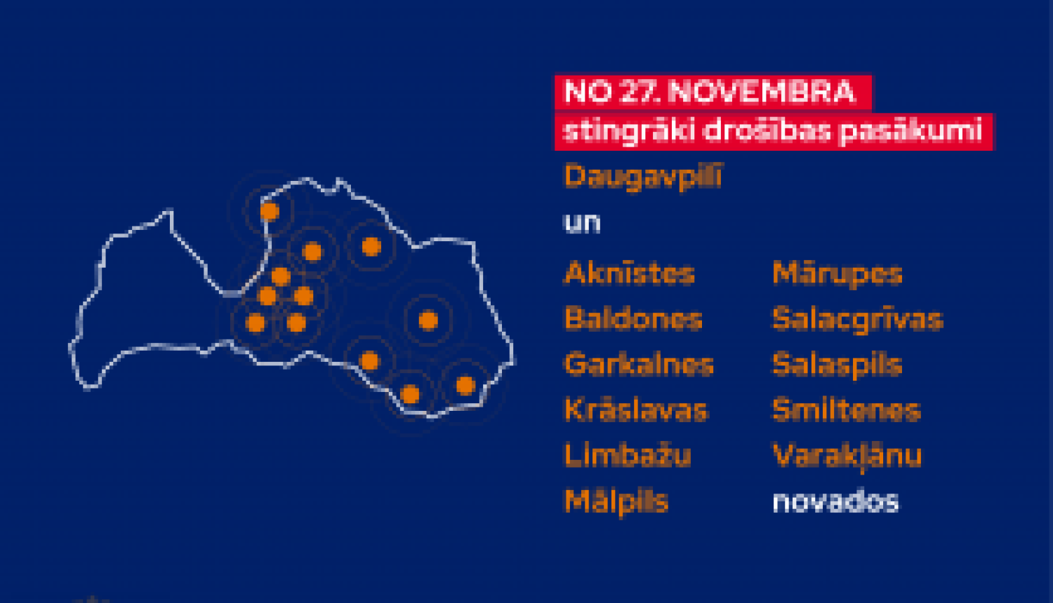 Limbažu novads starp tām pašvaldībām, kurās būs jāievēro vēl stingrāki drošības pasākumi