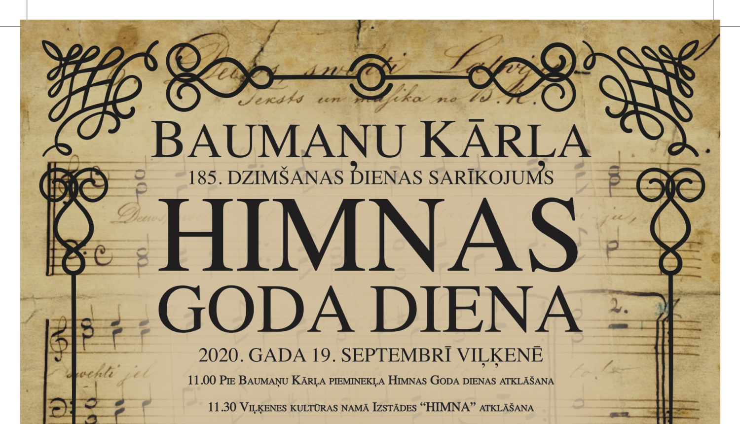 Tiekamies Himnas Goda dienā! 19.septembrī Viļķenē