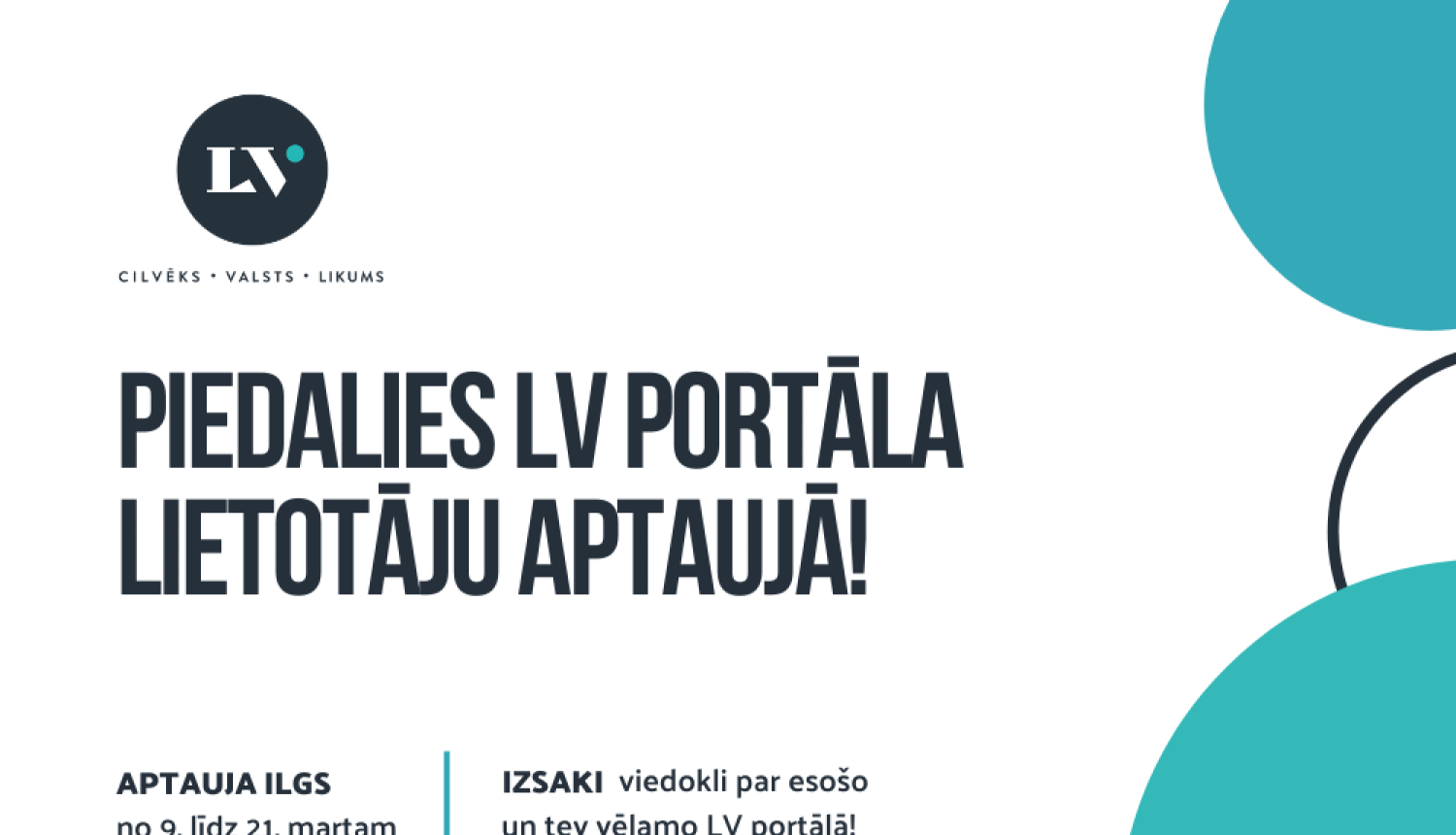 LV portāla lietotājiem! Aicinām piedalīties aptaujā