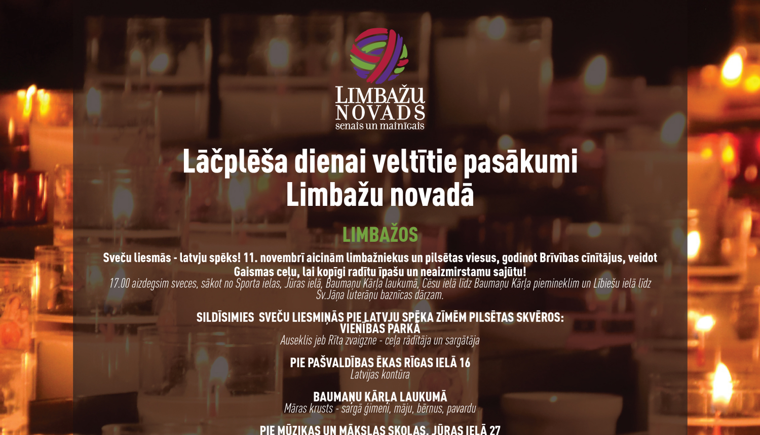 Lāčplēša dienai veltītie notikumi Limbažu novadā