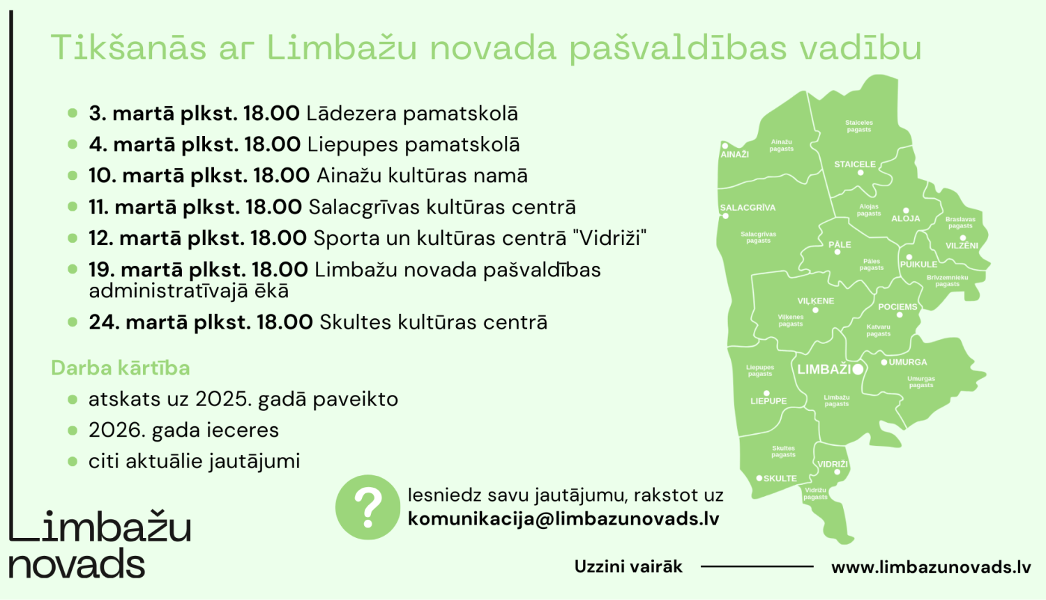 tikšanās ar limbažu novada vadību