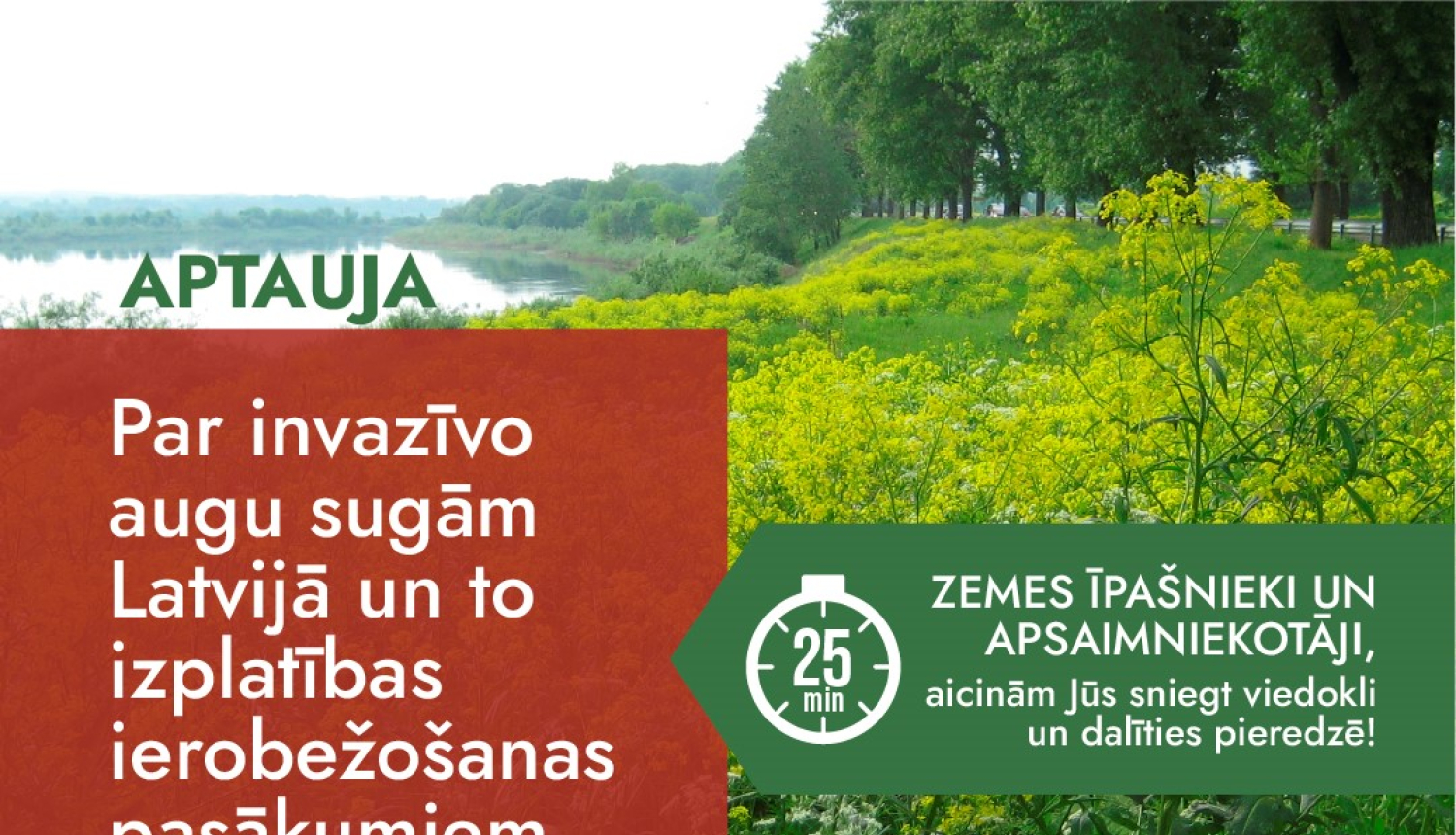 Invazīvo augu sugu aptauja