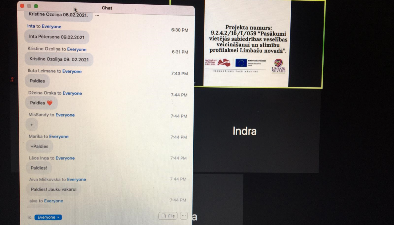 Turpinām vingrot kopā ar fizioterapeiti Elīnu Valeini ZOOM platformā! Turpinām vingrot kopā ar fizioterapeiti Elīnu Valeini ZOOM platformā!